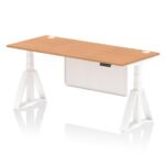 Air Height Adjustable Desk With Cable Ports With Steel Modesty Panel With Piste Foot - Image 40