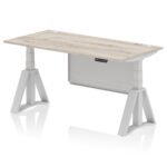 Air Height Adjustable Desk With Cable Ports With Steel Modesty Panel With Piste Foot - Image 45