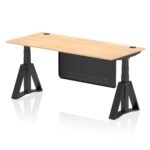 Air Height Adjustable Desk With Cable Ports With Steel Modesty Panel With Piste Foot - Image 64