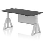 Air Height Adjustable Desk With Cable Ports With Steel Modesty Panel With Piste Foot - Image 80