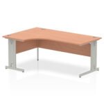 Impulse 1800mm Left Crescent Desk Cable Managed Leg - Image 2