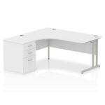 Impulse 1600mm Cantilever Left Crescent Desk Workstation - Image 32
