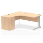 Impulse 1600mm Cantilever Left Crescent Desk Workstation - Image 14
