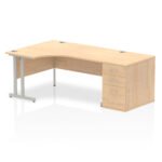 Impulse 1600mm Cantilever Left Crescent Desk Workstation - Image 17