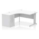 Impulse 1400mm Cable Managed Left Crescent Desk Workstation - Image 28