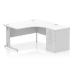 Impulse 1400mm Cable Managed Right Crescent Desk Workstation - Image 28