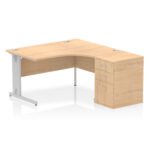 Impulse 1400mm Cable Managed Right Crescent Desk Workstation - Image 30
