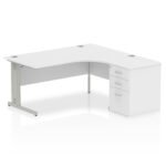 Impulse 1600mm Cable Managed Right Crescent Desk Workstation - Image 32