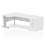 Impulse 1800mm Cable Managed Left Crescent Desk Workstation - Image 35