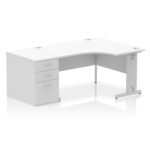 Impulse 1400mm Cable Managed Right Crescent Desk Workstation - Image 32