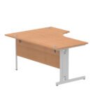 Impulse 1600mm Left Crescent Desk Cable Managed Leg - Image 34