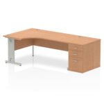 Impulse 1800mm Cable Managed Left Crescent Desk Workstation - Image 23