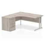 Impulse 1600mm Cantilever Left Crescent Desk Workstation - Image 8