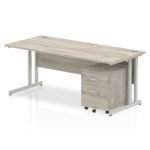Impulse 1800mm Cantilever Straight Desk With Mobile Pedestal - Image 5