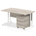 Impulse 1400mm Cantilever Straight Desk With Mobile Pedestal - Image 8