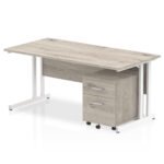 Impulse 1600mm Cantilever Straight Desk With Mobile Pedestal - Image 7