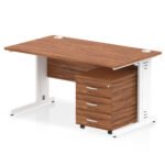 Impulse 1400mm Cable Managed Straight Desk With Mobile Pedestal - Image 20