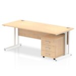 Impulse 1800mm Cantilever Straight Desk With Mobile Pedestal - Image 12