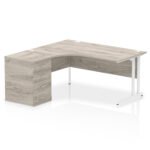 Impulse 1600mm Cantilever Left Crescent Desk Workstation - Image 9