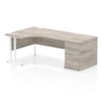 Impulse 1600mm Cantilever Left Crescent Desk Workstation - Image 12