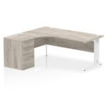 Impulse 1800mm Cable Managed Left Crescent Desk Workstation - Image 9