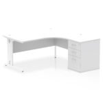Impulse 1600mm Cable Managed Right Crescent Desk Workstation - Image 33