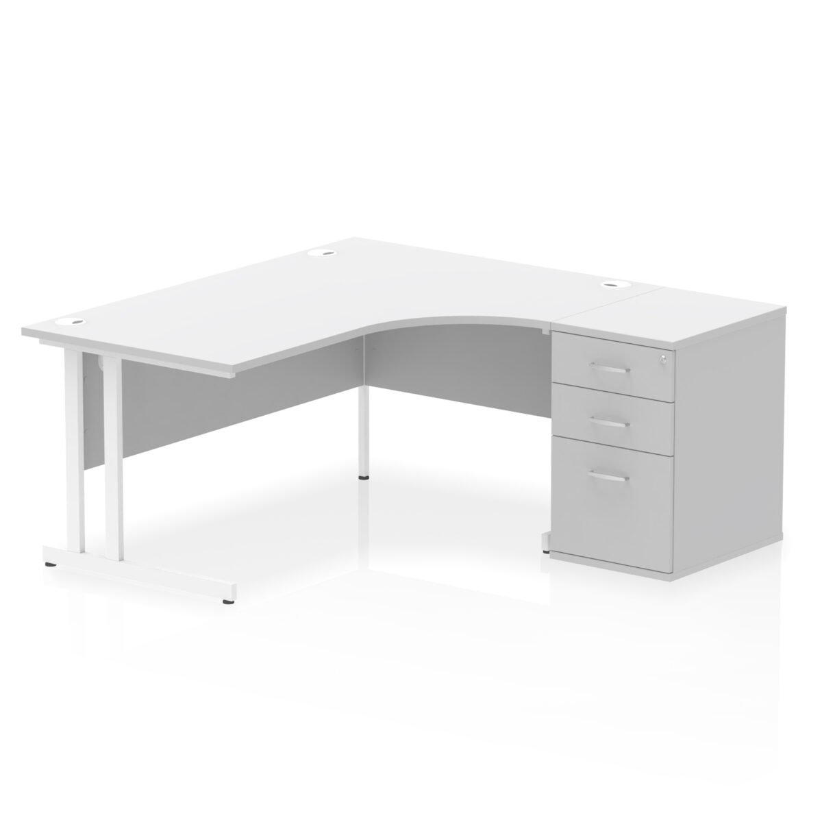Impulse 1600mm Cantilever Right Crescent Desk Workstation - Image 33