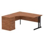 Impulse 1600mm Cantilever Left Crescent Desk Workstation - Image 25