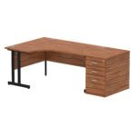 Impulse 1600mm Cantilever Left Crescent Desk Workstation - Image 28
