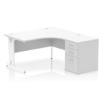 Impulse 1400mm Cable Managed Right Crescent Desk Workstation - Image 25