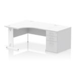 Impulse 1400mm Cable Managed Left Crescent Desk Workstation - Image 18