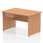 Impulse Panel End Straight Desk Frame With Single One Drawer Fixed Pedestal - Image 5