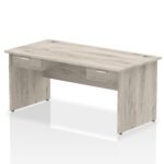 Impulse Panel End Straight Desk Frame With Two One Drawer Fixed Pedestals - Image 3
