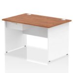 Impulse Panel End Straight Desk Frame With Single One Drawer Fixed Pedestal - Image 34