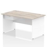 Impulse Panel End Straight Desk Frame With Single One Drawer Fixed Pedestal - Image 37