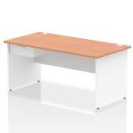 Impulse Panel End Straight Desk Frame With Single One Drawer Fixed Pedestal - Image 41