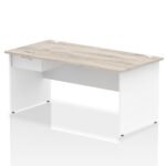Impulse Panel End Straight Desk Frame With Single One Drawer Fixed Pedestal - Image 43