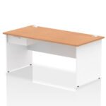 Impulse Panel End Straight Desk Frame With Single One Drawer Fixed Pedestal - Image 45