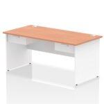 Impulse Panel End Straight Desk Frame With Two One Drawer Fixed Pedestals - Image 15