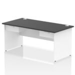 Impulse Panel End Straight Desk Frame With Two One Drawer Fixed Pedestals - Image 16