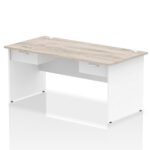 Impulse Panel End Straight Desk Frame With Two One Drawer Fixed Pedestals - Image 17