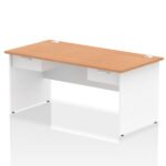 Impulse Panel End Straight Desk Frame With Two One Drawer Fixed Pedestals - Image 19