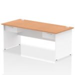 Impulse Panel End Straight Desk Frame With Two One Drawer Fixed Pedestals - Image 25