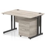 Impulse 1200mm Cantilever Straight Desk With Mobile Pedestal - Image 27