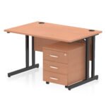 Impulse 1200mm Cantilever Straight Desk With Mobile Pedestal - Image 32