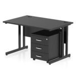 Impulse 1200mm Cantilever Straight Desk With Mobile Pedestal - Image 33
