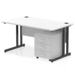 Impulse 1400mm Cantilever Straight Desk With Mobile Pedestal - Image 37