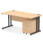 Impulse 1600mm Cantilever Straight Desk With Mobile Pedestal - Image 28