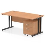 Impulse 1600mm Cantilever Straight Desk With Mobile Pedestal - Image 29