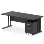 Impulse 1800mm Cantilever Straight Desk With Mobile Pedestal - Image 26